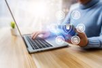 Security Data Cyber and Technology Concept With Icon