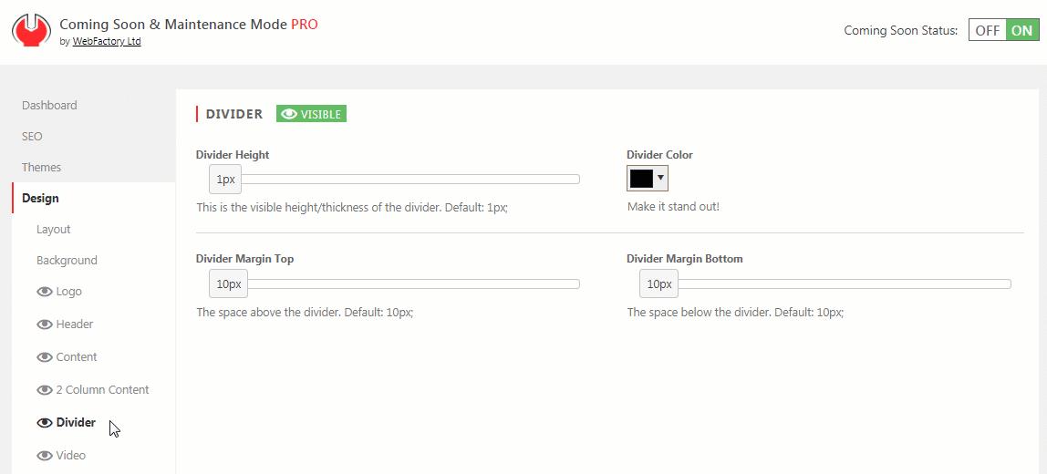 Cooming Soon & Maintenance Mode Page Divider Module