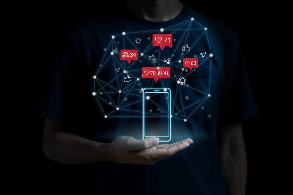 Social Media Network Concept With Smartphone.