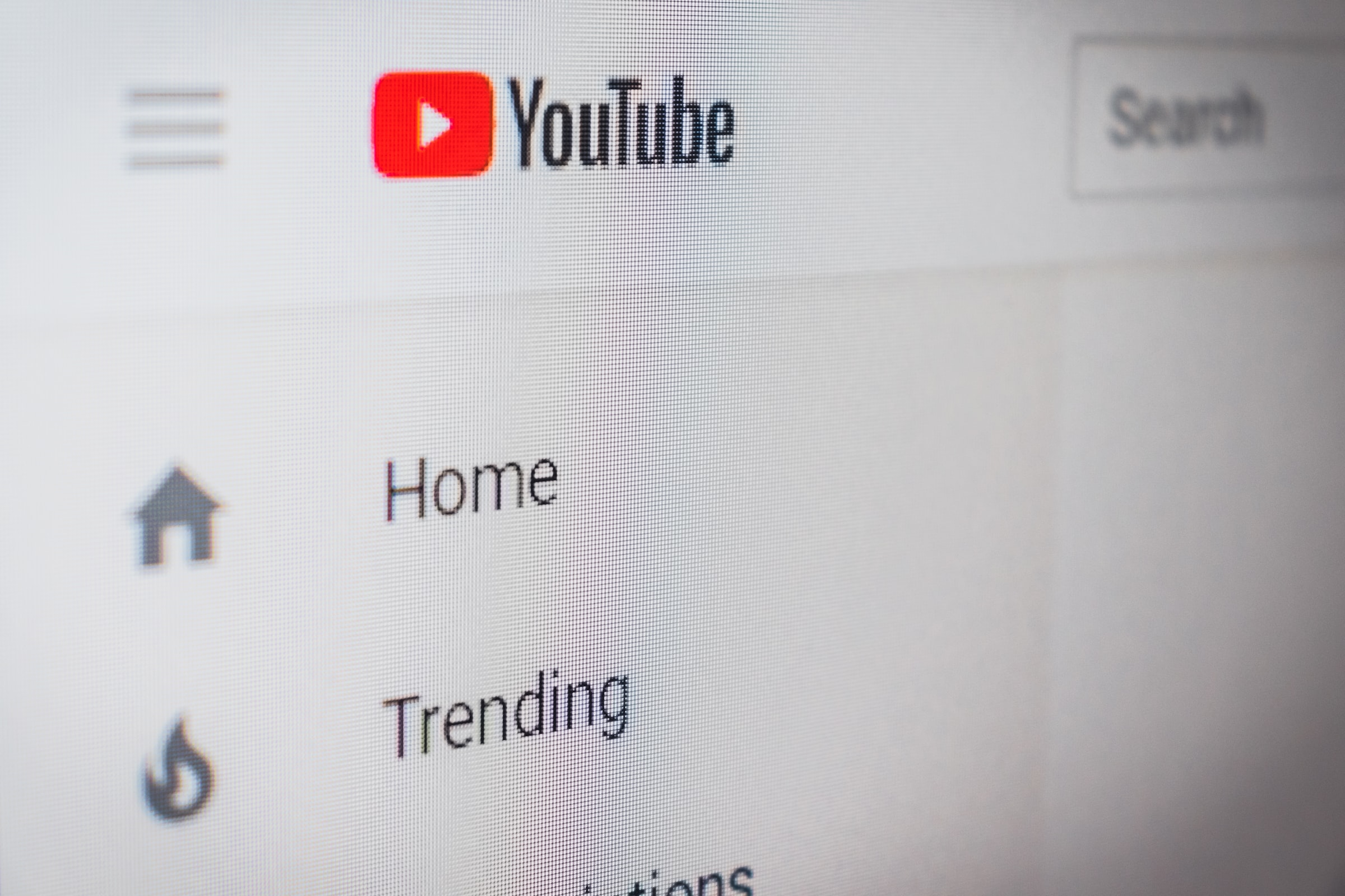YouTube webpage