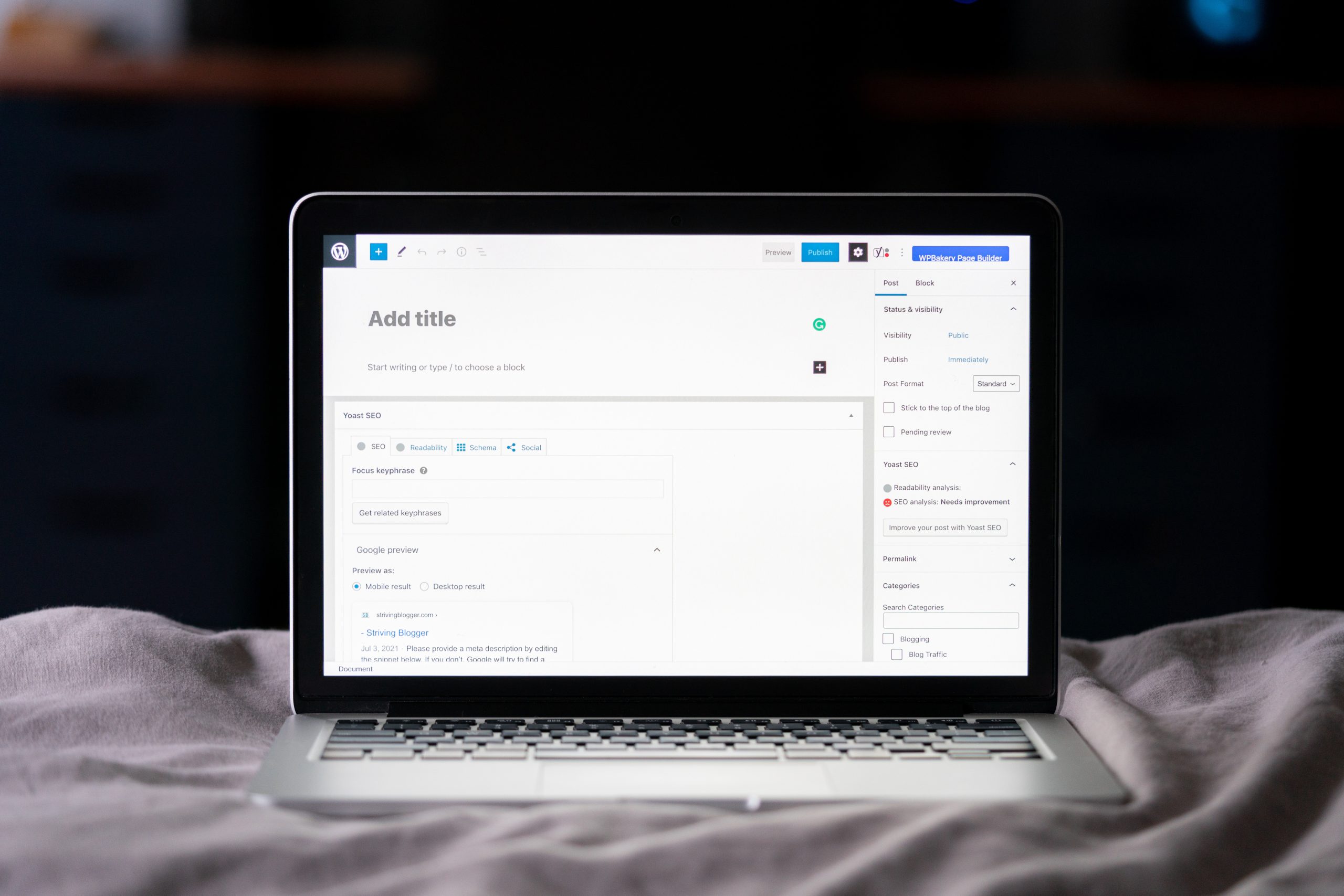 elementor wordpress create post